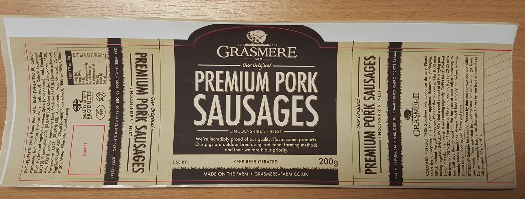 label sausage label flat 3